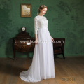 new style wholesale Korean style bride married muslim long sleeve wedding dresses